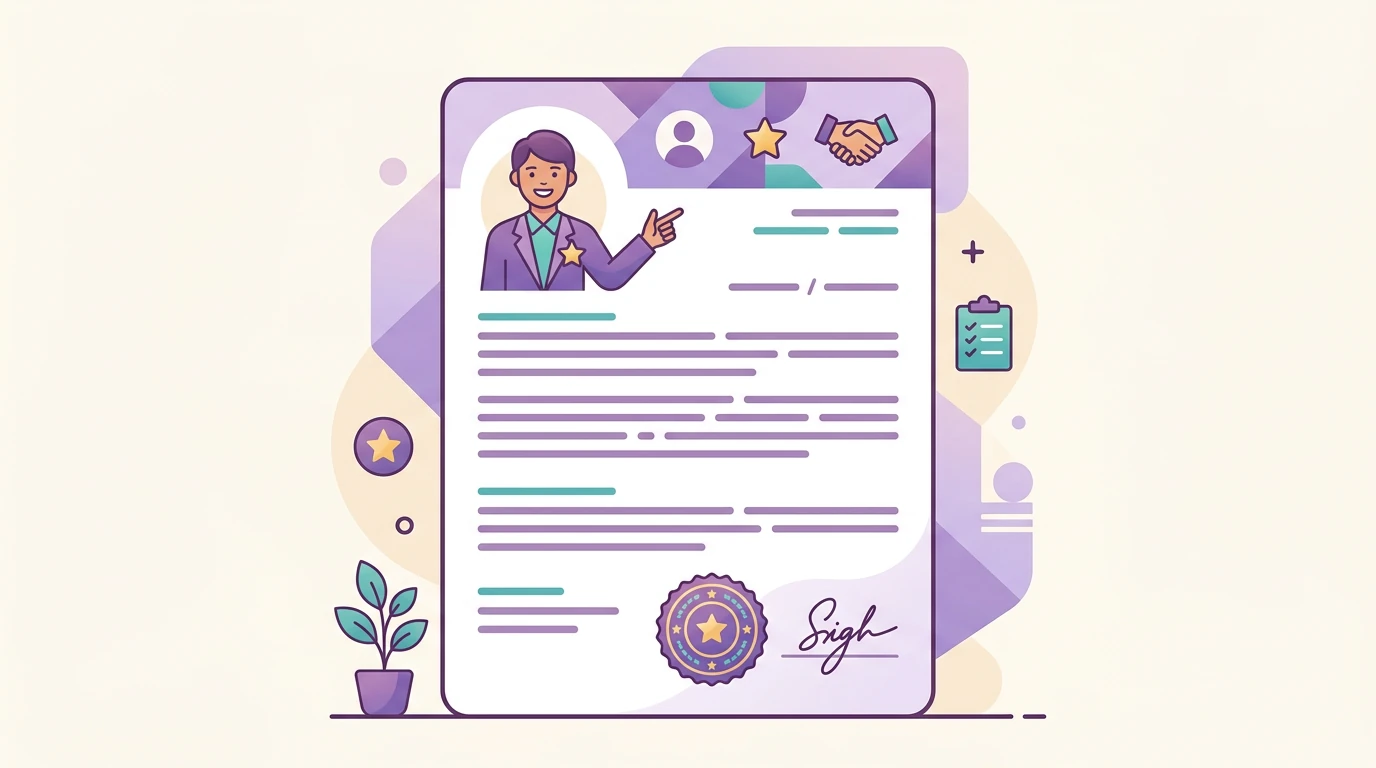Ejemplo de carta de recomendación personal con firma y datos de quien la emite